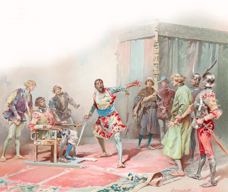 Illustration zu Shakespeares Othello (Chromolithographie) von Ludovico Marchetti