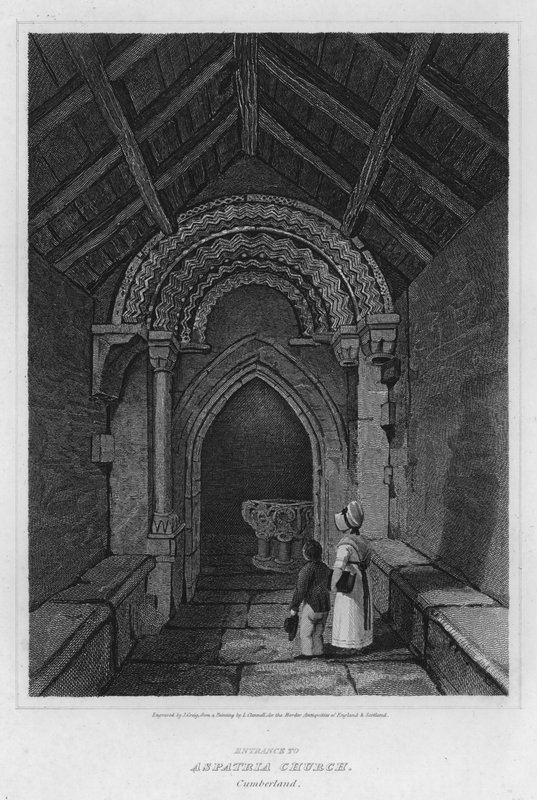 Eingang zur Aspatria-Kirche, Cumberland von Luke (after) Clennell