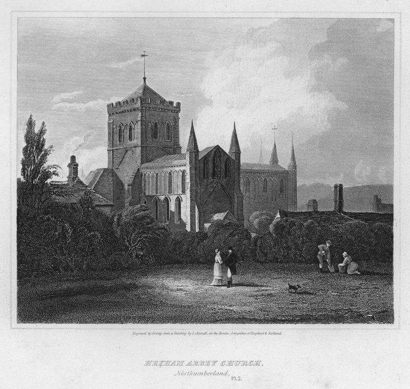 Hexham Abbey Church, Northumberland (Gravur) von Luke (after) Clennell