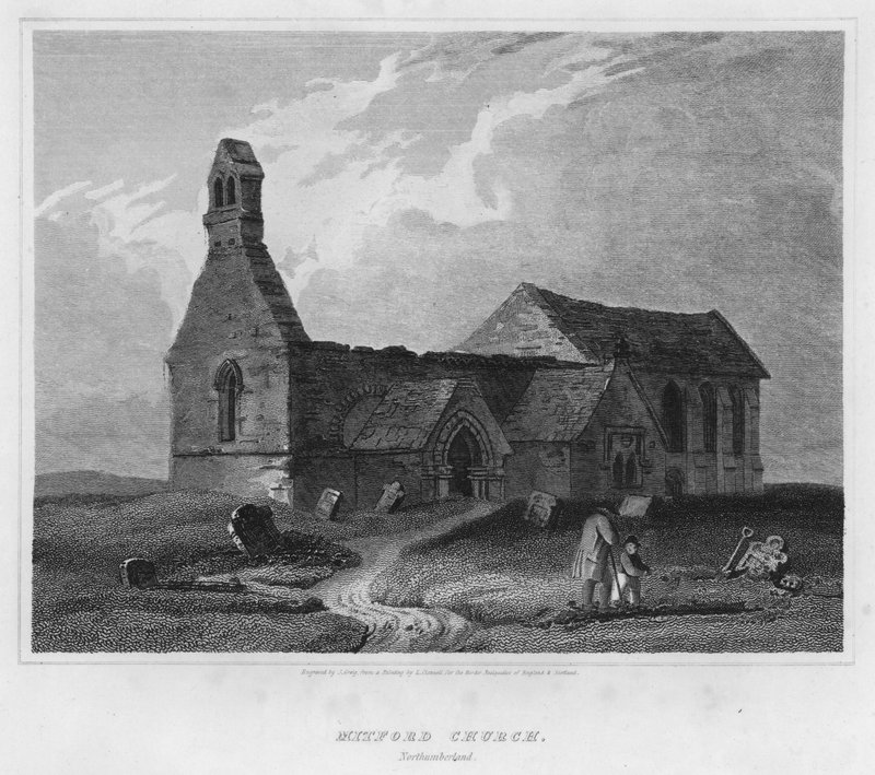 Mitford Church, Northumberland von Luke (after) Clennell