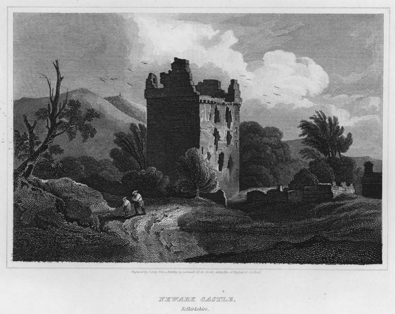 Newark Castle, Selkirkshire von Luke (after) Clennell