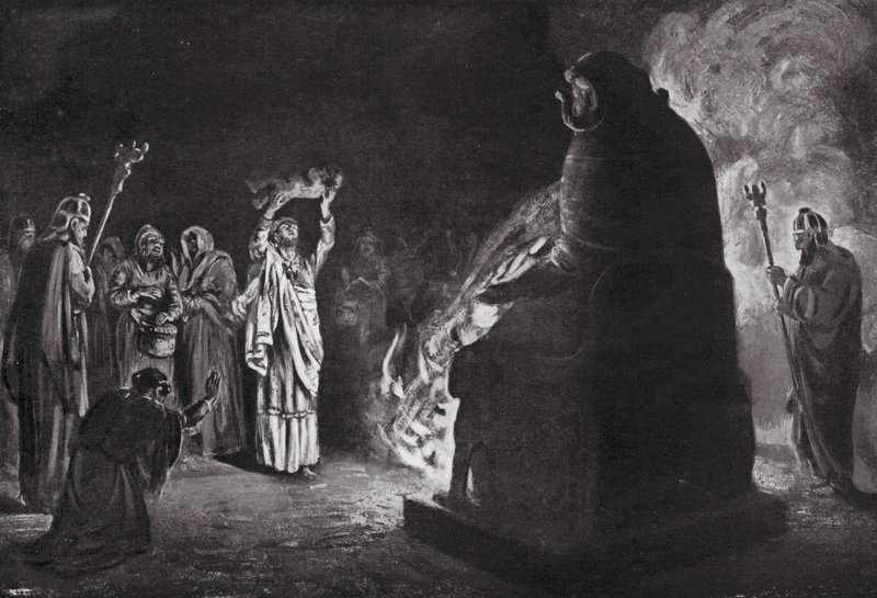 Ein phönizisches Opfer an Moloch von Margaret (after) Dovaston