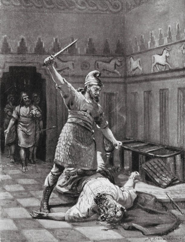 Die Ermordung von Tukulti-Ninib I von Margaret (after) Dovaston