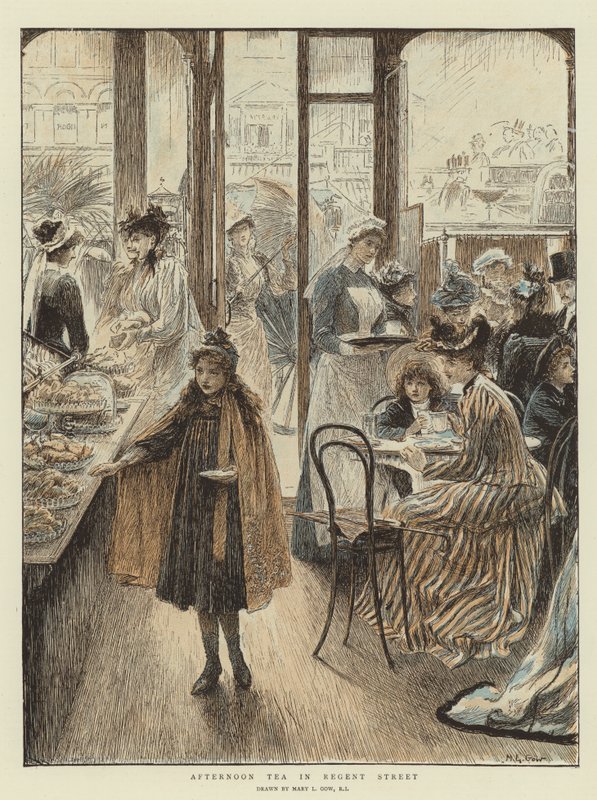Nachmittagstee in der Regent Street von Mary L. Gow