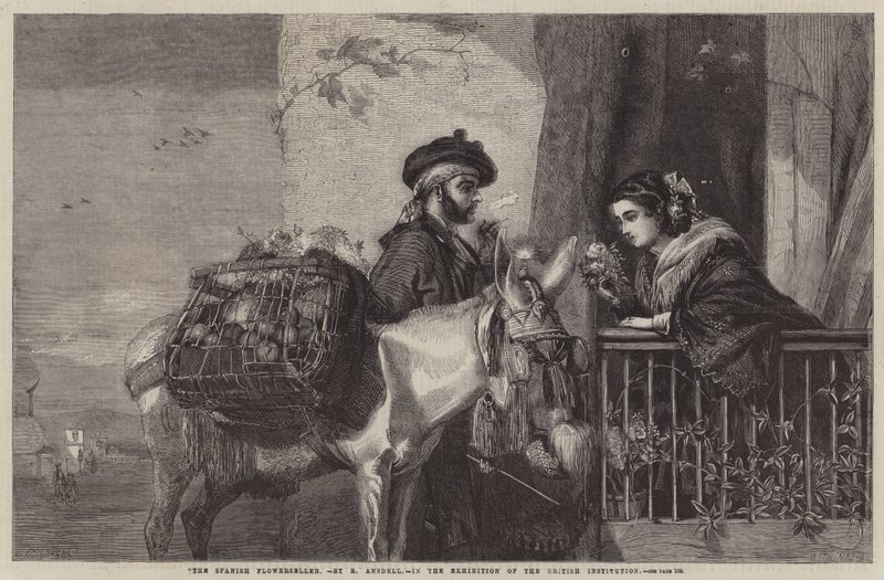 Die spanische Blumenverkäuferin von Matthew Somerville Morgan
