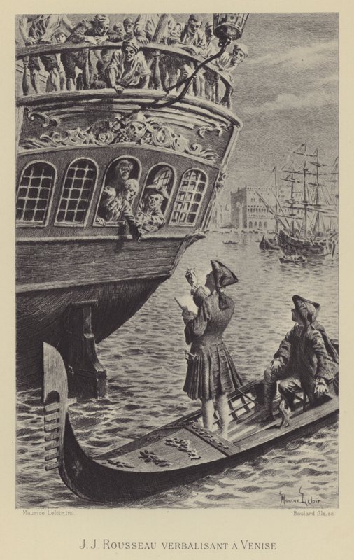 Jean-Jacques Rousseau in Venedig von Maurice Leloir
