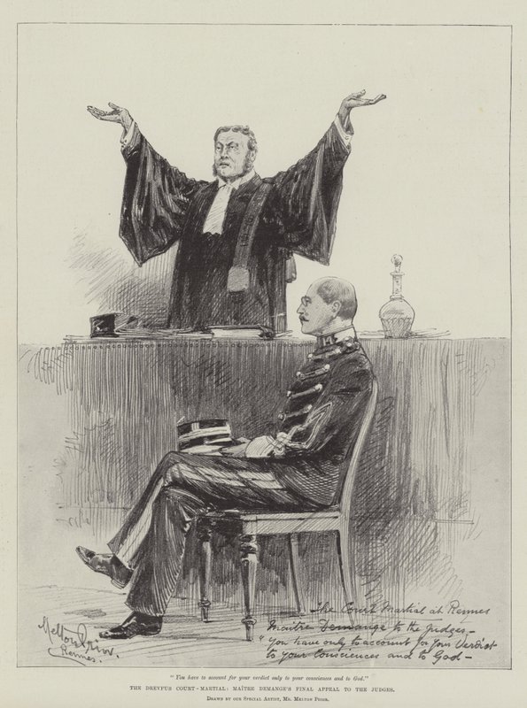Das Dreyfus-Gericht, Maitre Demanges Schlussplädoyer an die Richter von Melton Prior