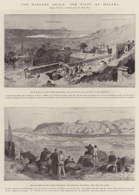 Die östliche Krise, der Kampf bei Malaxa von Melton Prior