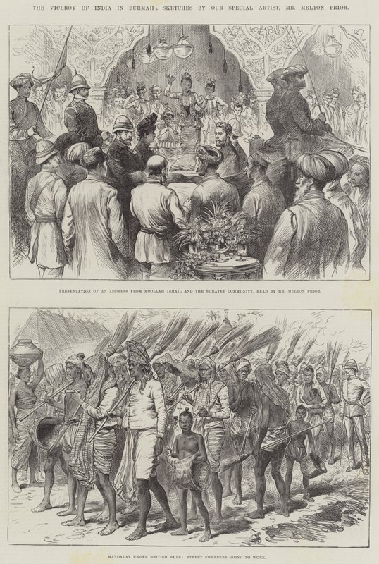Der Vizekönig von Indien in Burma von Melton Prior