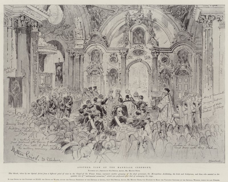 Die Hochzeit von Nikolaus II., Zar von Russland von Melton Prior