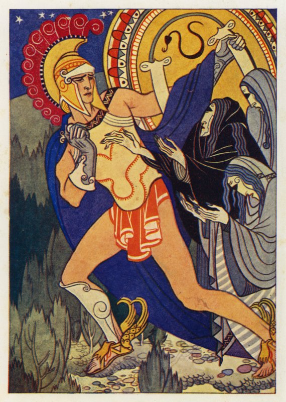 Perseus und die drei Grauen Frauen von Merlyn Mann