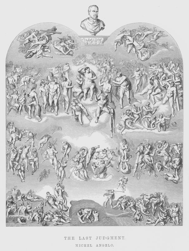 Das Jüngste Gericht (Gravur) von Michelangelo (after) Buonarroti