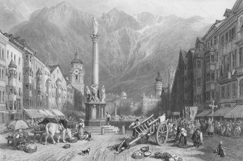 Innsbruck (Gravur) von Myles Birket (after) Foster