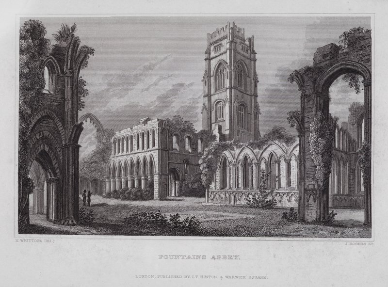 Fountains Abbey von Nathaniel (after) Whittock
