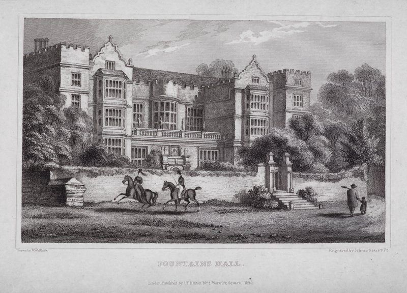 Fountains Hall von Nathaniel (after) Whittock