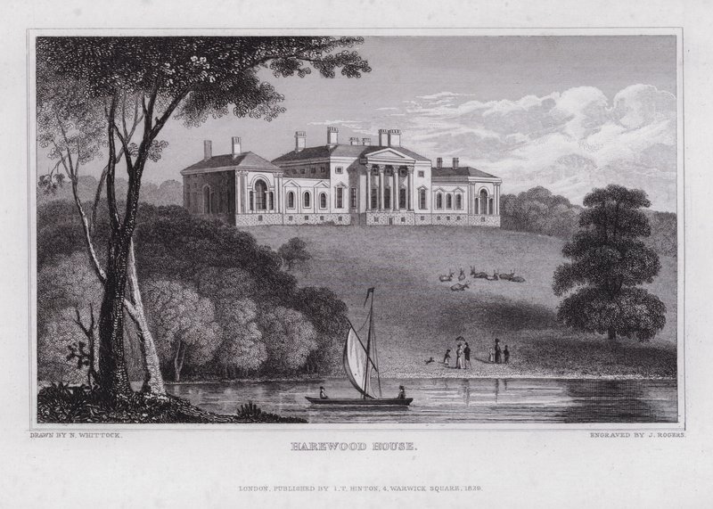 Harewood House von Nathaniel (after) Whittock