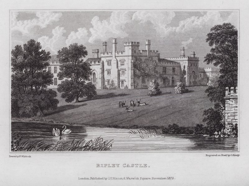 Ripley Castle von Nathaniel (after) Whittock
