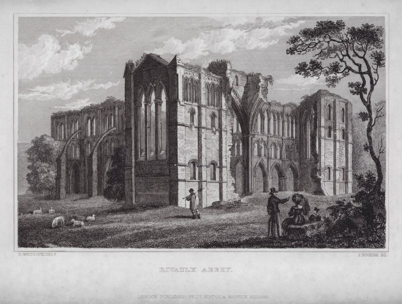 Rivaulx Abbey von Nathaniel (after) Whittock