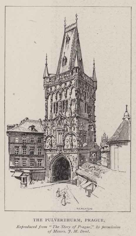 Der Pulverthurm, Prag von Nelly Erichsen