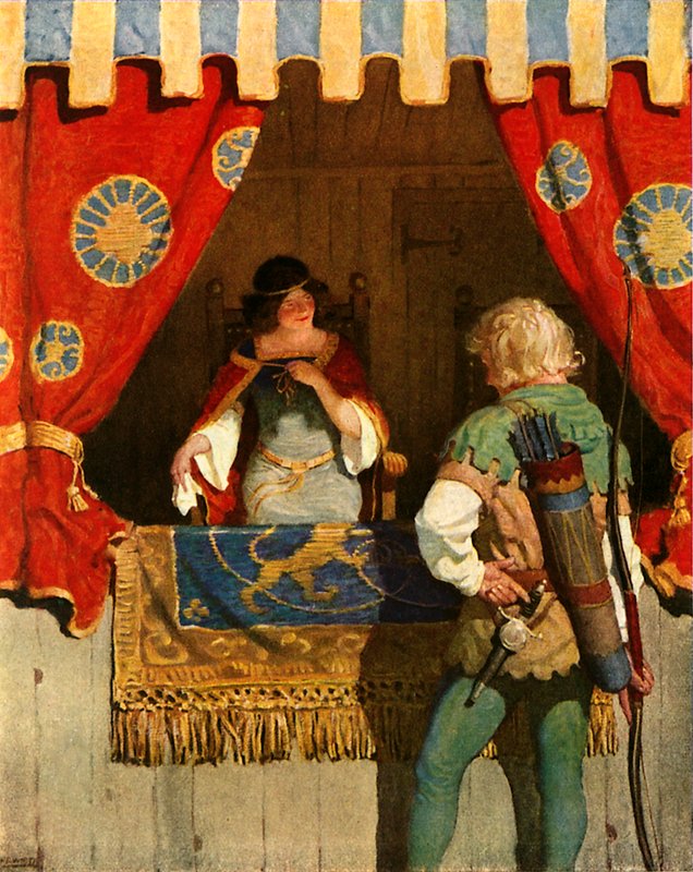 Robin trifft Maid Marian von Newell Convers Wyeth