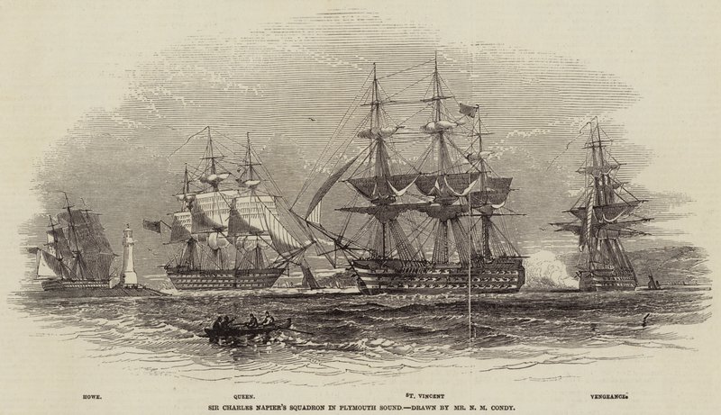 Sir Charles Napiers Geschwader im Plymouth Sound von Nicholas Matthews Condy