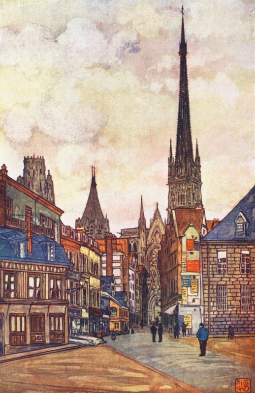Eine Straße in Rouen von Nico Jungmann