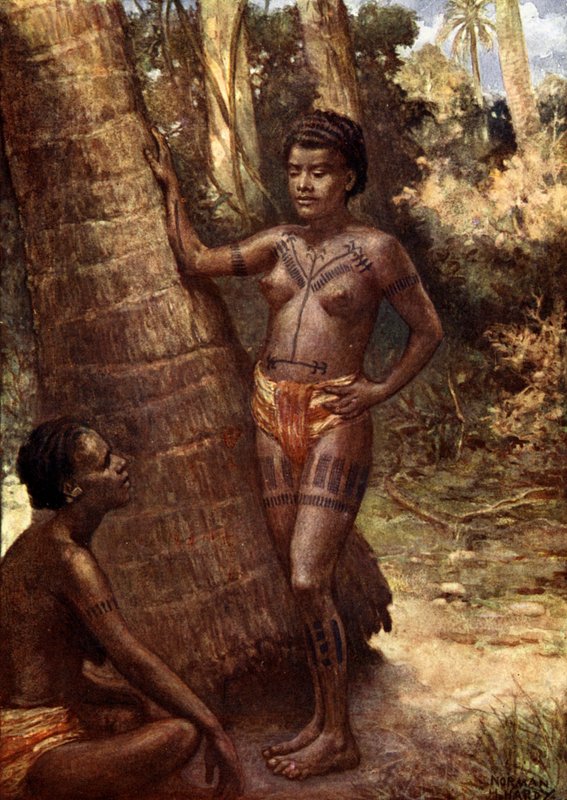 Frauen von Rennell Island (Polynesien) von Norman Hardy