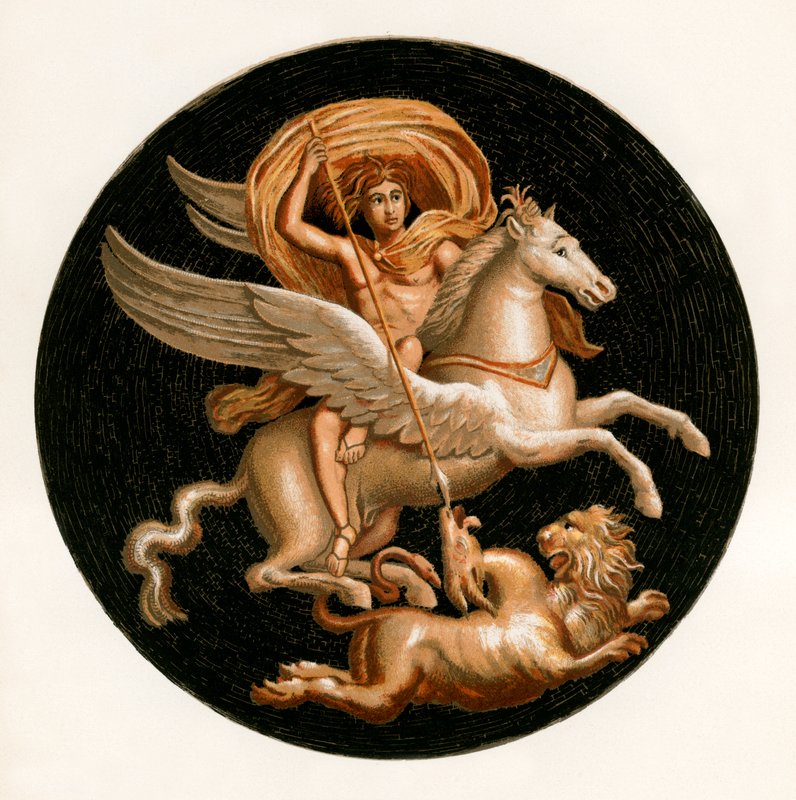 Bellerophon tötet die Chimäre von P. Sellier