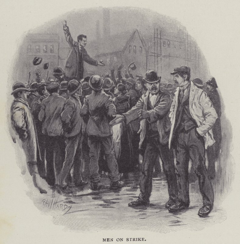 Streikende Männer von Paul Hardy