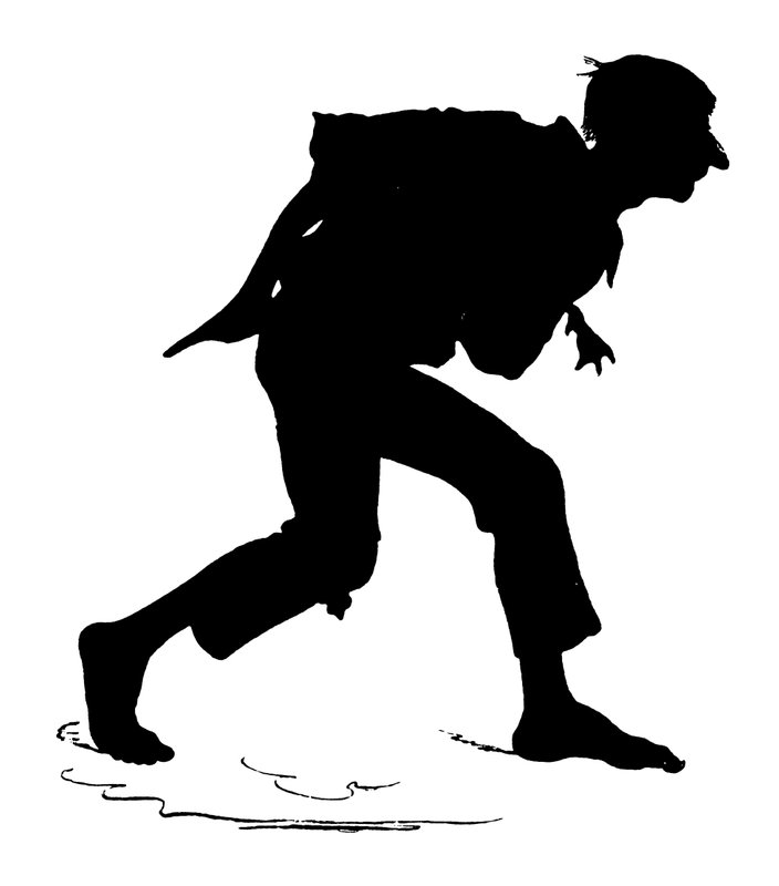 Silhouette von Paul Konewka (Lithografie) von Paul Konewka