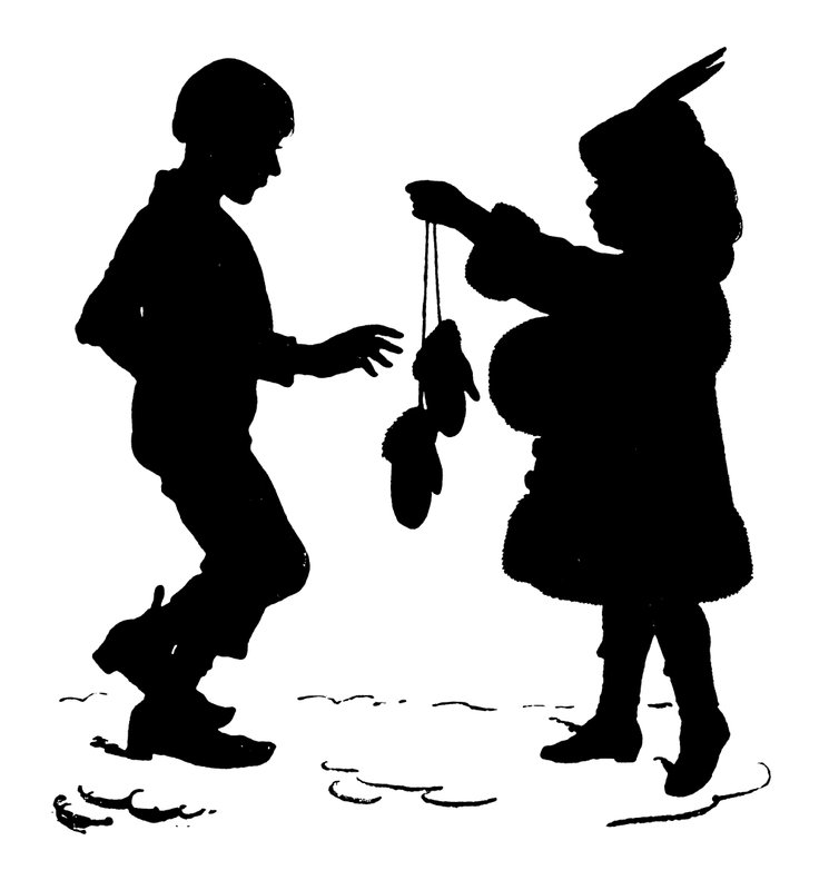 Silhouette von Paul Konewka (Lithografie) von Paul Konewka