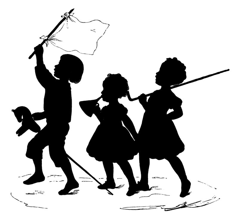 Silhouette von Paul Konewka (Lithografie) von Paul Konewka