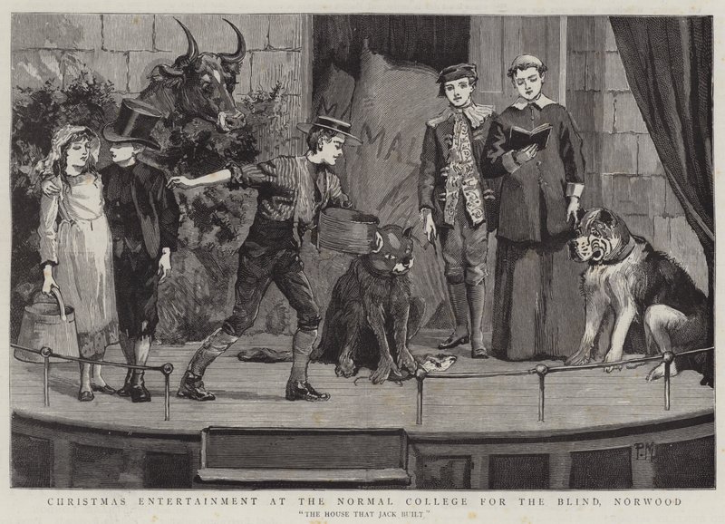 Weihnachtsunterhaltung am Normal College for the Blind, Norwood von Percy Macquoid