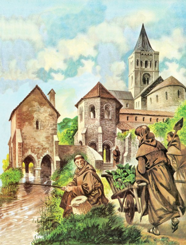 Mönche beim Angeln von Peter Jackson