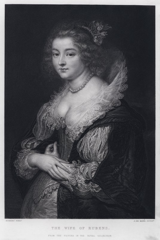 Die Frau von Rubens von Peter Paul (after) Rubens