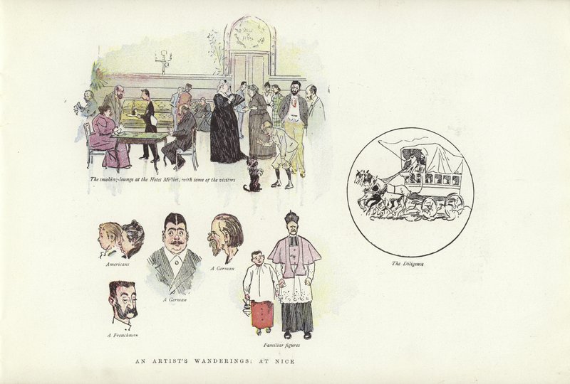 Die Wanderungen eines Künstlers, in Nizza von Phil May