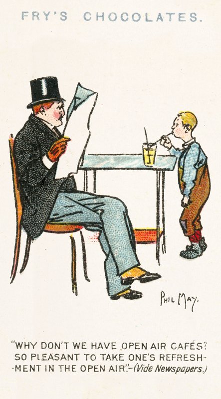 Phil May Skizze (Farblithografie) von Phil May