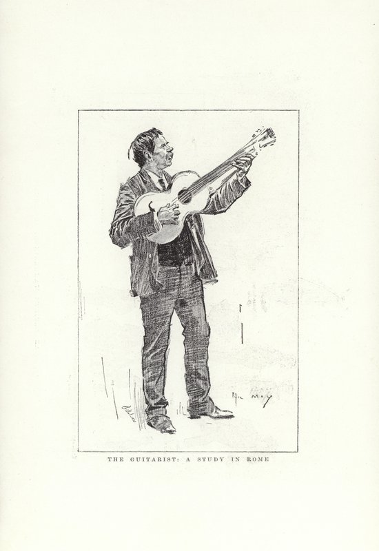Der Gitarrist, eine Studie in Rom von Phil May