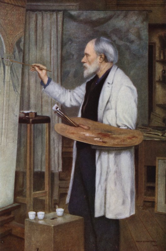 Sir Edward Burne-Jones, nach dem Porträt seines Sohnes, Sir Philip Burne-Jones von Philip Burne Jones