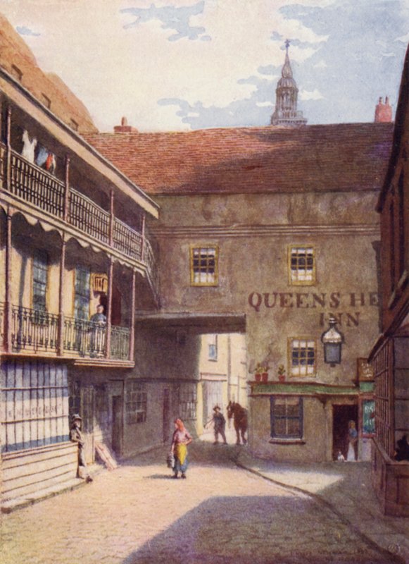 Queens Head Inn, Southwark, 1883 von Philip Norman
