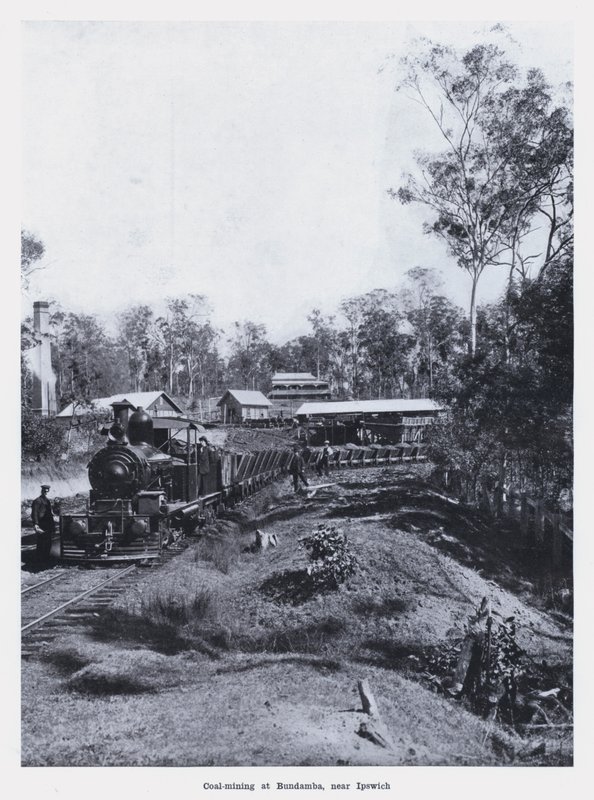Kohleabbau in Bundamba, nahe Ipswich (s/w Foto) von Photographer Australian