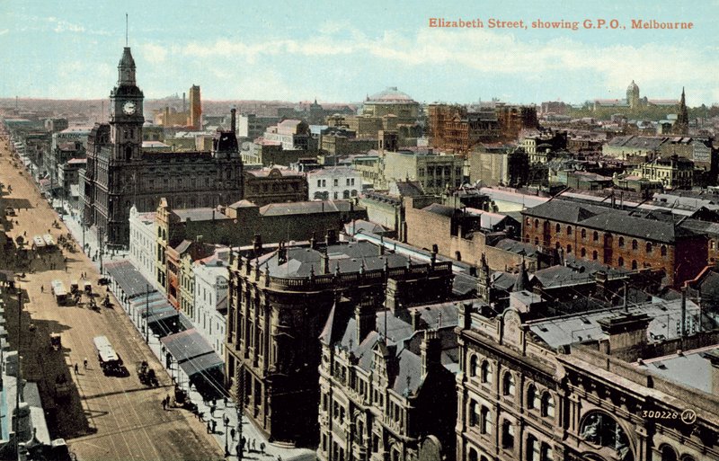 Elizabeth Street mit GPO, Melbourne von Photographer Australian
