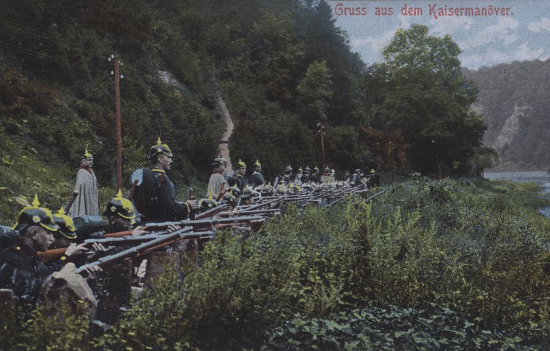 Kaiserlich Deutsche Armee bei Manövern von Photographer German