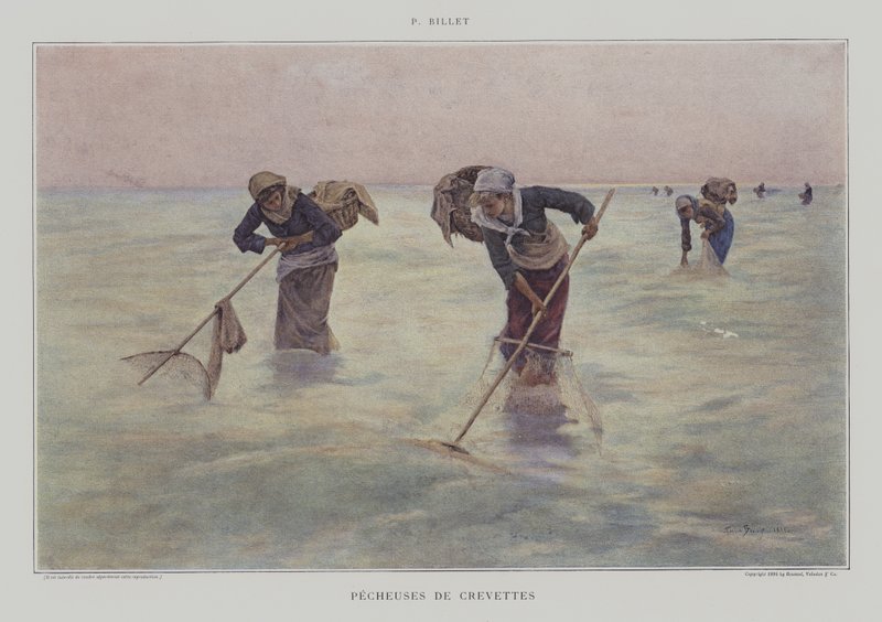 Garnelenfischerinnen von Pierre Celestin Billet