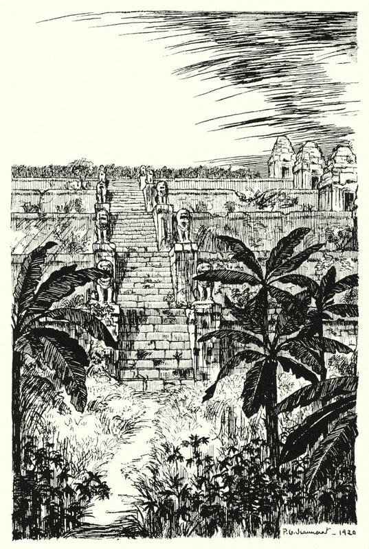 Haupttreppe, Phnom Bakeng von Pierre Jeannerat de Beerski