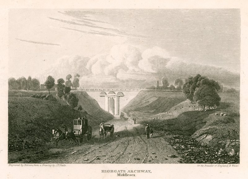 Highgate Archway, Middlesex von Pieter Jansz. Quast