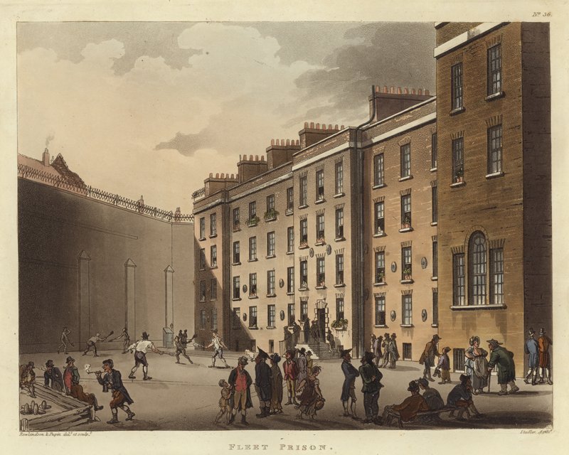 Fleet-Gefängnis von Pugin and Rowlandson