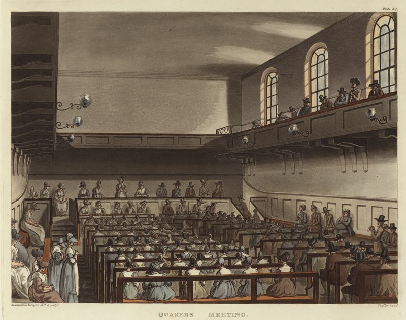 Quäkertreffen von Pugin and Rowlandson