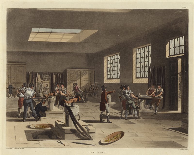 Die Münze von Pugin and Rowlandson