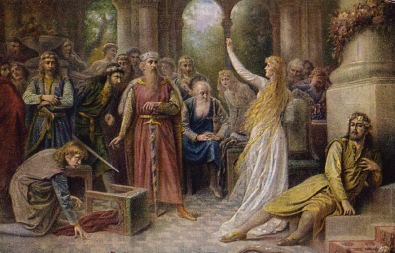 Szene aus Richard Wagners Oper, "Tannhäuser" von Raimund Ritter Von Brennerstein Wichera